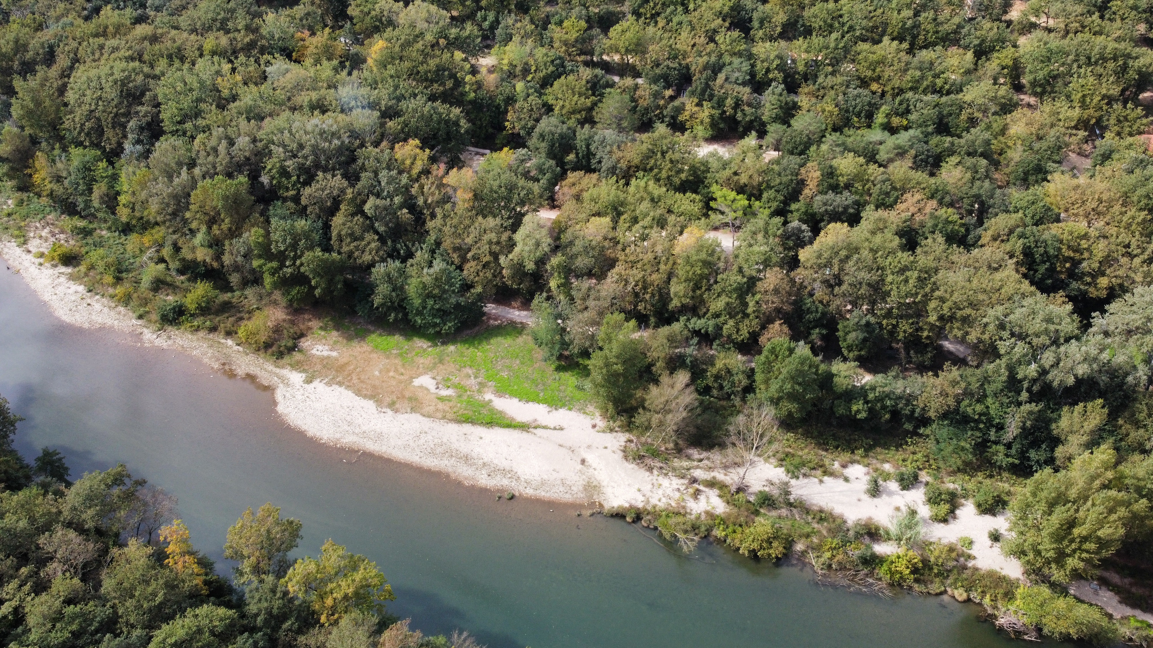 Domaine des Bords de Cèze - Vue plage privée