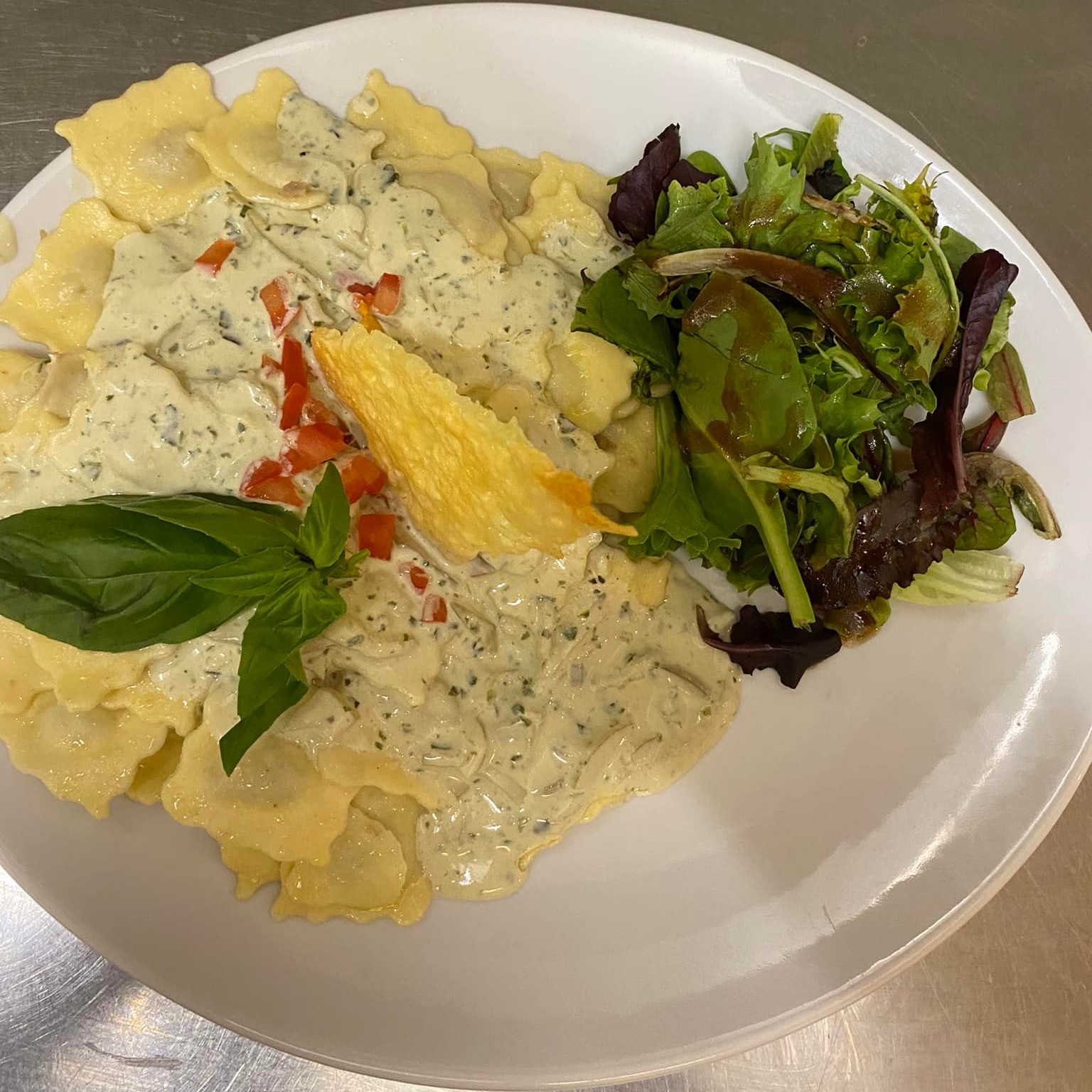Assiette de raviolis