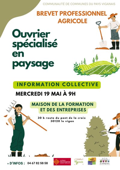 Information collective : formation "Ouvrier spécialisé en paysage"_Le Vigan