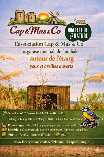 Balade yeux et oreilles ouverts- étang - Fête de la nature