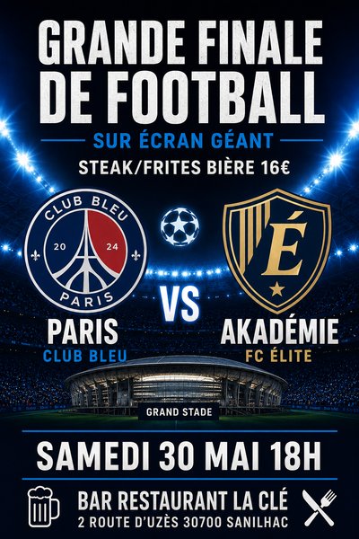 Retransmission - Finale league des Champions sur écran géant
