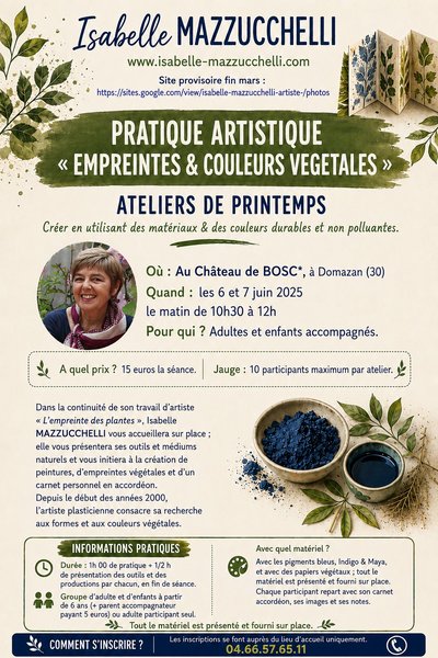 Ateliers de printemps - Empreintes & couleurs végétales_Domazan