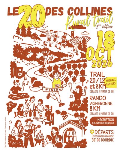 Affiche 20 des collines 2026 / Trail Gard