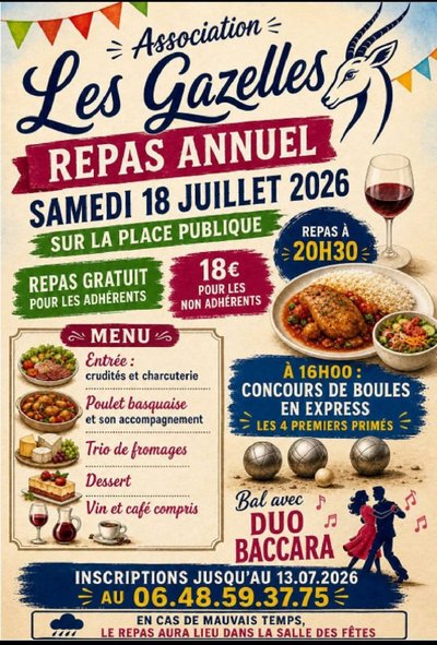 Concours de boules, Repas & Bal dansant_La Vernarède
