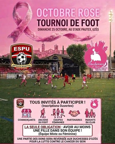 Affiche tournoi solidaire - Octobre rose