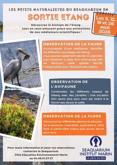 Les sorties naturalistes avec le Seaquarium Institut Marin_Le Grau-du-Roi