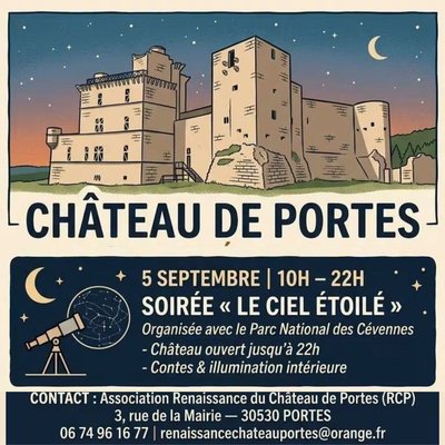 Soirée - Le Ciel Étoilé au Château de Portes_Portes