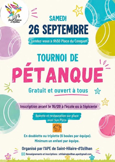 Affiche concours pétanque