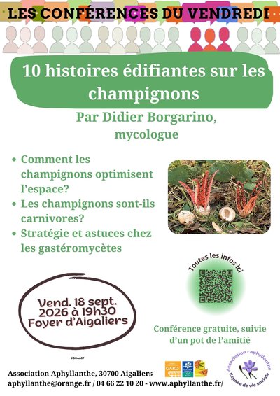 Conférence Aigaliers champignons 2026