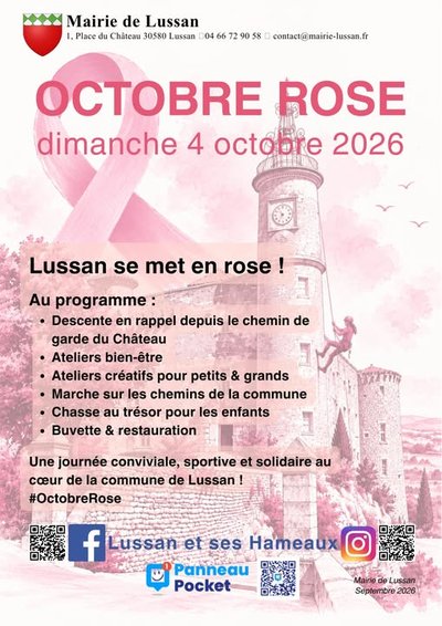 Lussan se met en rose – Octobre Rose_Lussan