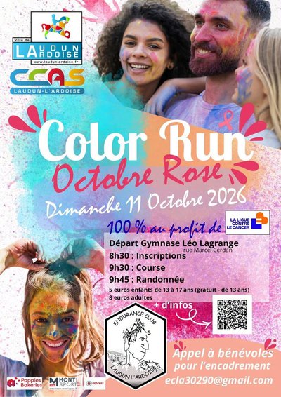 Color run octobre rose à Laudun_Laudun-l'Ardoise