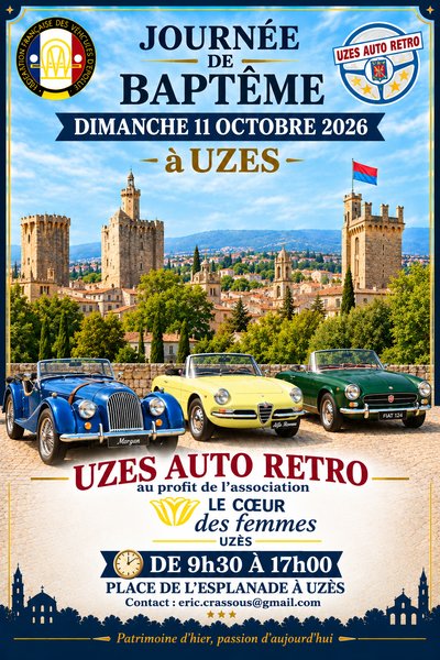 Baptêmes en voitures anciennes_Uzès