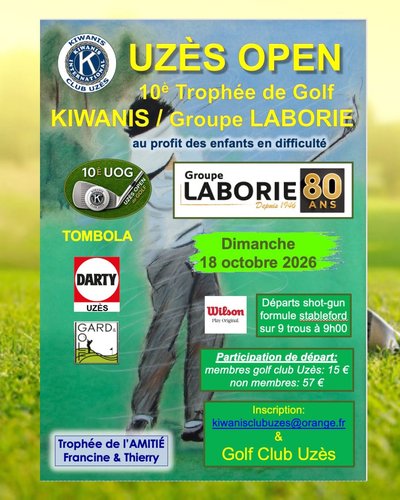 10ème Trophée de Golf Kiwanis - Uzès Open_Uzès