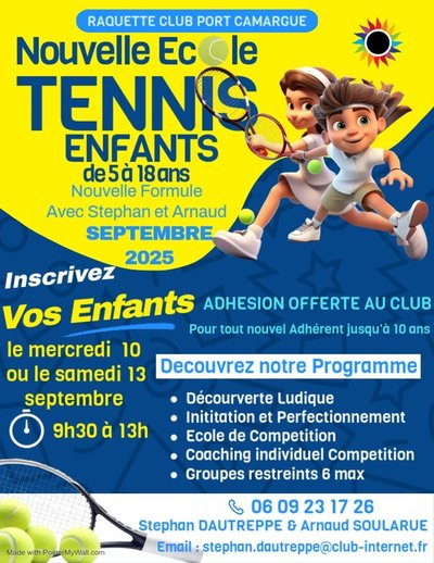 Découverte et inscription tennis enfants rentrée 2025_Le Grau-du-Roi