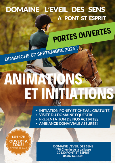 Venez visiter et découvrir des écuries du Domaine l'Eveil des Sens