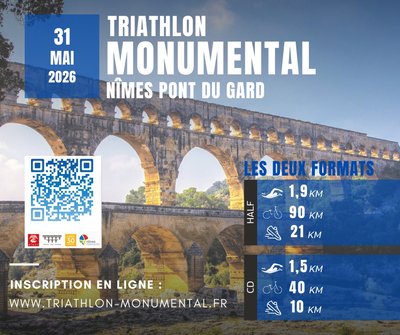 Triathlon Monumental Nîmes Pont du Gard_Remoulins