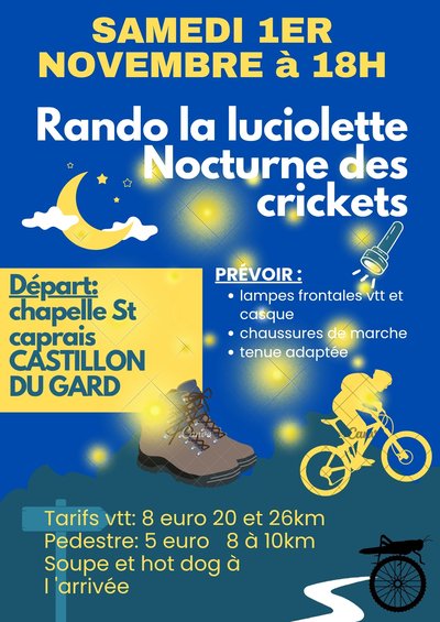 La Luciolette -VTT et rando nocturne_Castillon-du-Gard