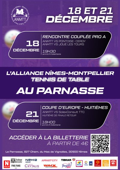 Ligue des Champions et Championnat national PROA - Alliance Nîmes-Montpellier Tennis de Table_Nîmes