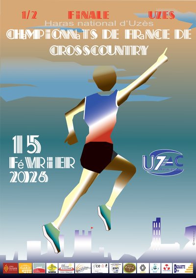 Affiche cross UZAC Haras Uzès 1/2 finale France cross country