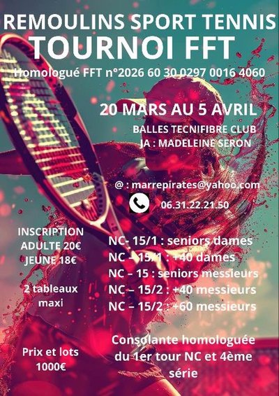 Tournoi de tennis FFT_Remoulins