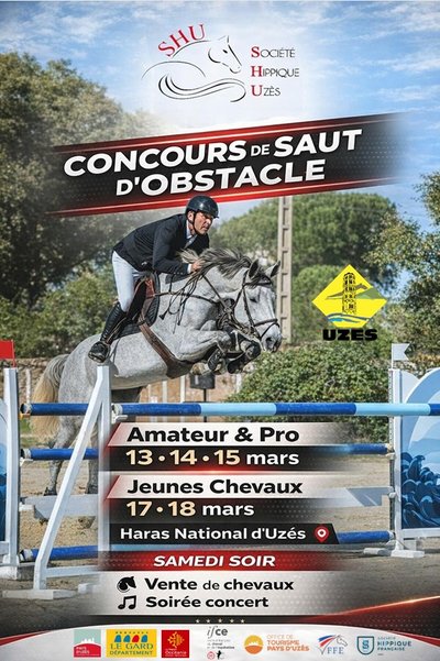 Concours National et Jeunes chevaux - Saut d'Obstacles - Haras National_Uzès